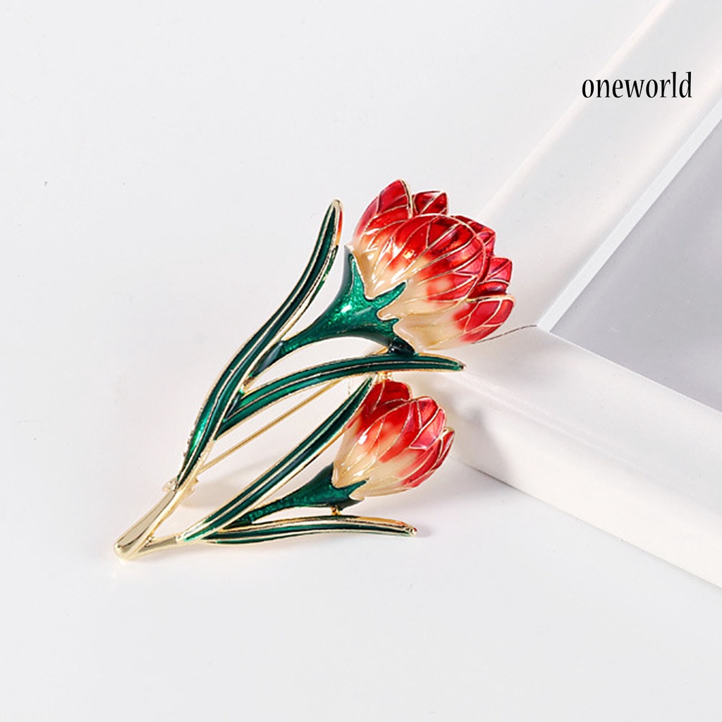OW@ Elegant Simple All-match Costume Clothes Bag Flower Brooch Pin Jewelry Accessory