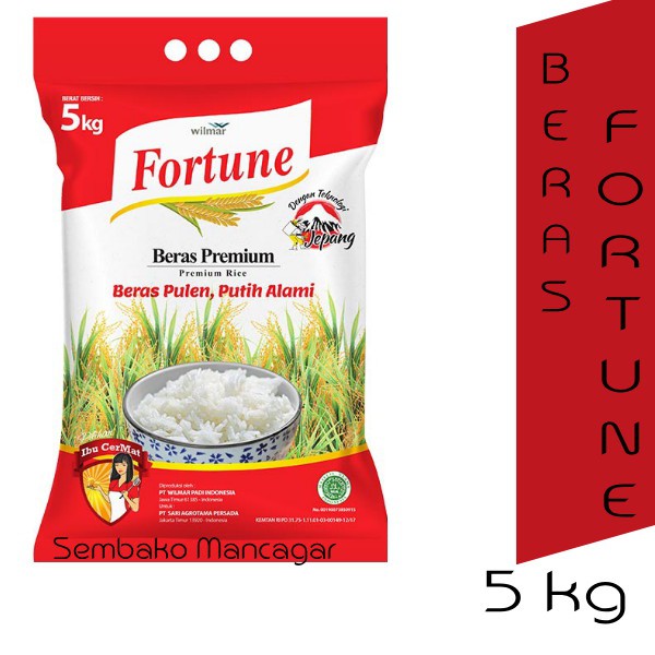 

Fortune Beras Premium 5 kg/beras pulen