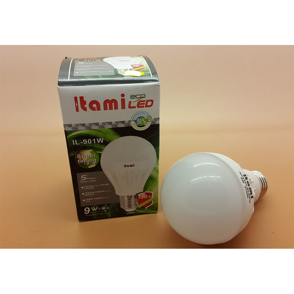 Lampu LED 9 watt Merk ITAMI Cahaya putih