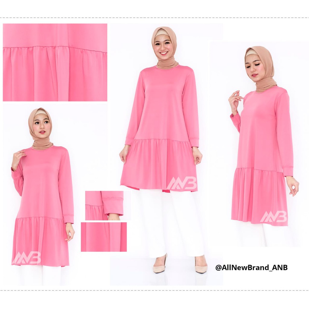 BEFAST - ZEC Tunik DIAN / Tunik T3 / Cute HARGA PROMO HARGA MODAL DISKON BESAR / Tunik Polos / Tunik Kekinian 2021 / Tunik Wanita Casual / Tunik Terlaris / Tunik Warna Salem / Tunik Lengan Panjang