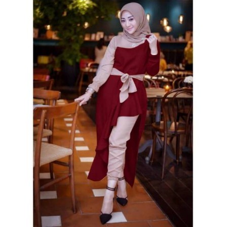 MARISKA SET/BAJU STELAN+CELANA WANITA TERMURAH/BAJU STELAN WANITA KEKINIAN/OOTD WANITA HIJABERS 2021