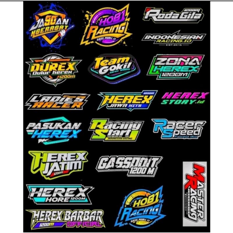 sticker variasi herex stiker helm cb gl mp tiger jatim racer master racing speed
