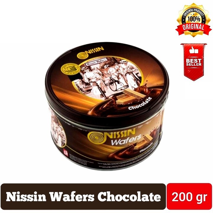 

Nissin Wafer Chocolate 200gr kaleng 200gram 200 gram