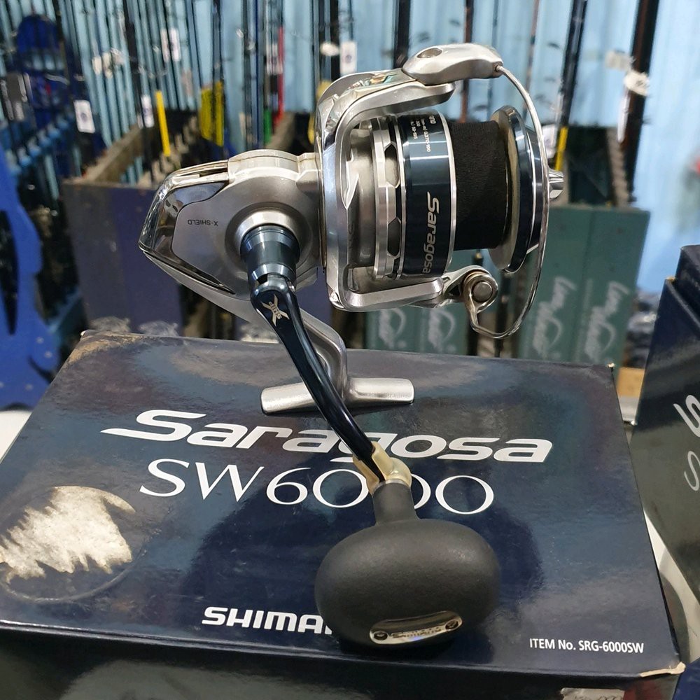 Reel shimano saragosa sw 6000 power handle - one way - Reel shimano saragosa SW6000