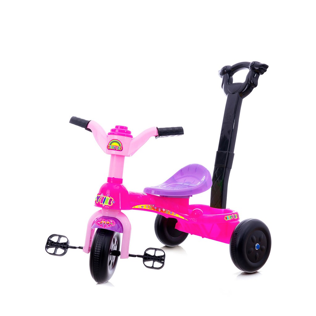 Mainan Anak Plastik Sepeda Anak Roda 3 Tricycle SHP TOYS HB 620 Happy Kids-Pink