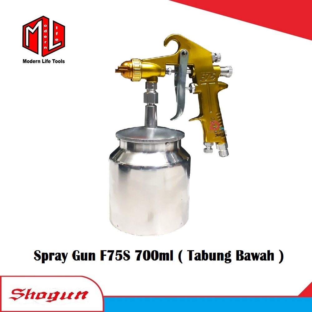 SHOGUN F75S Spray Gun Tabung Bawa Alat Cat Semprot F 75S TITANIUM F75S