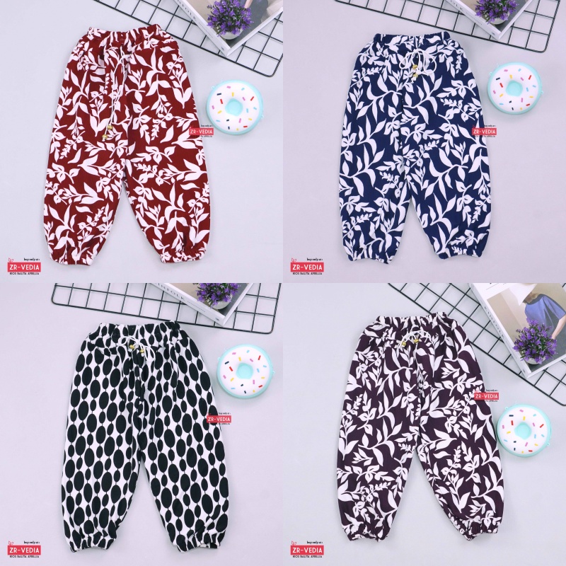 Jogger Motif Uk. 3-4 Tahun / Celana Panjang Anak Perempuan Batik Polos Joger Pants Murah Grosir