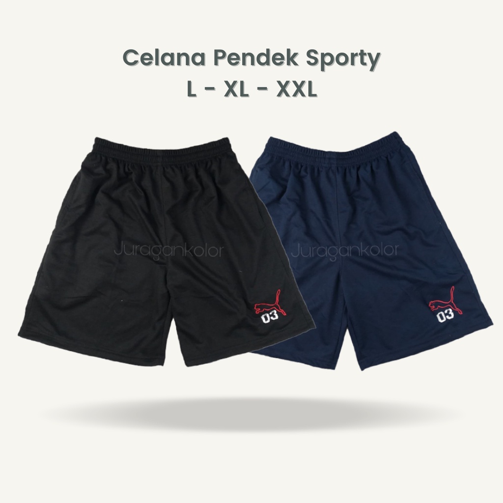 Celana Pendek Pria Dewasa Kolor Cowok Polos Santai Kaos Baby Terry