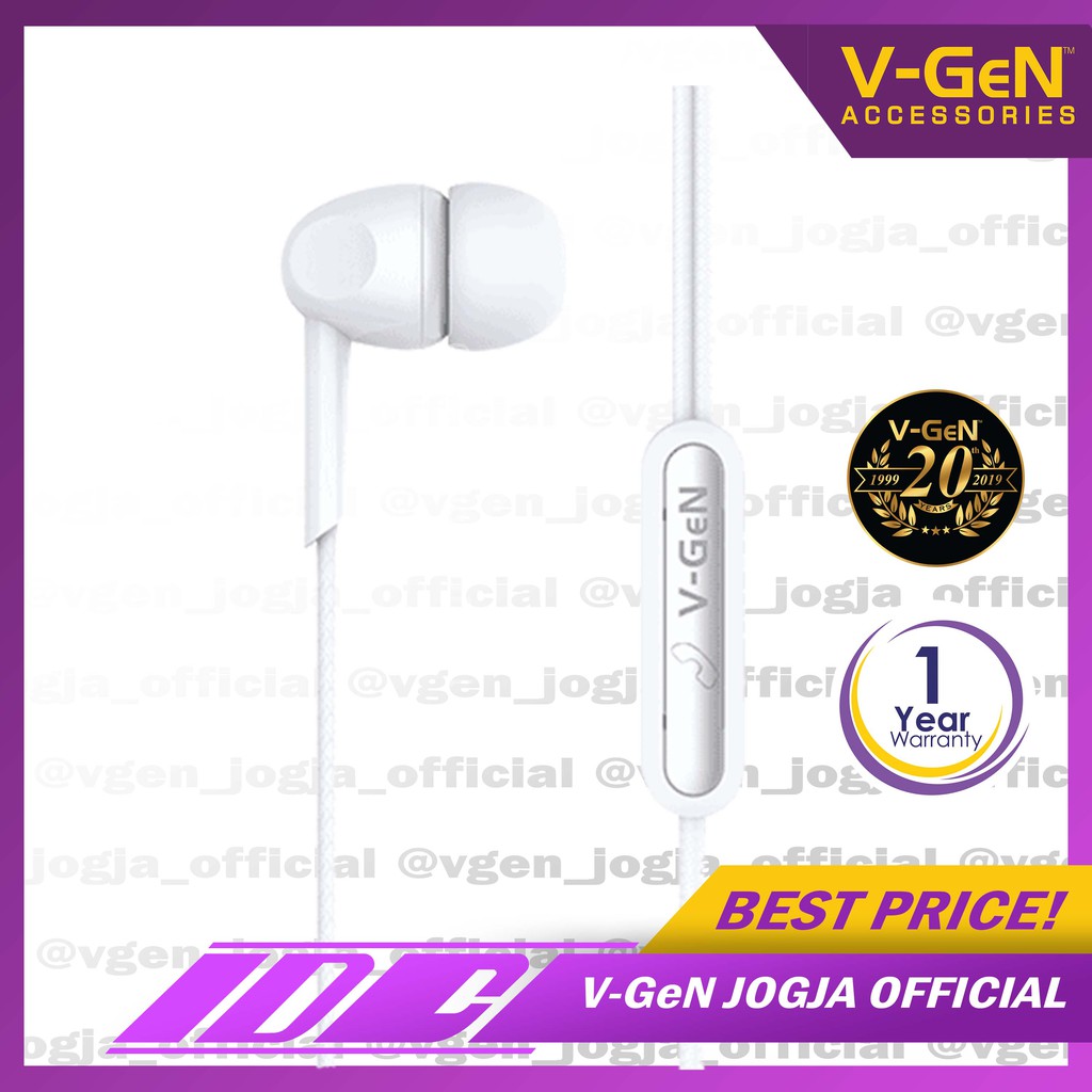 Handsfree V-GeN VEP1-09 Wired Earphone Headset Original Extra Bass