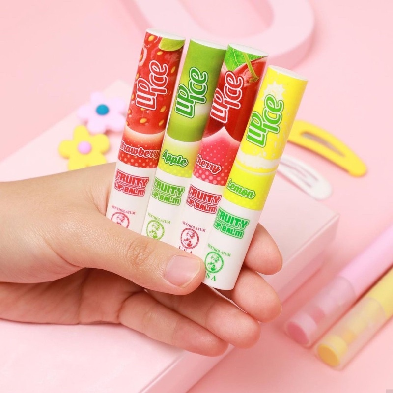 LIP ICE Sheer Fruity 2.2gr Lip Balm Strawberry | Natural | Rose Pink | Orange | Bubble Gum | Apple | Chocolate | Naughty Red