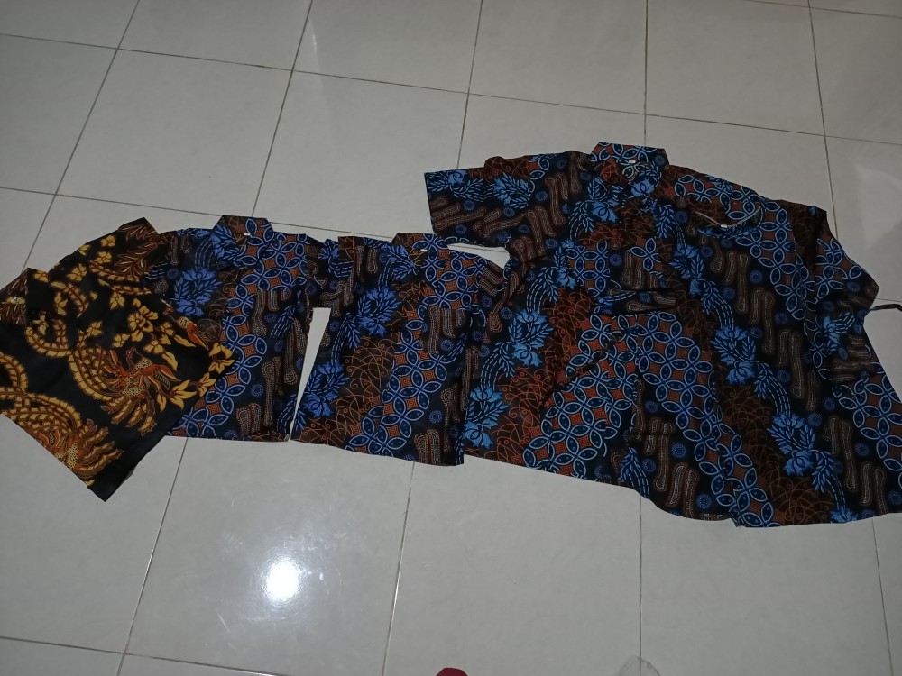 Abadi Batik Couple Batik Keluarga Original Seno Biru  005