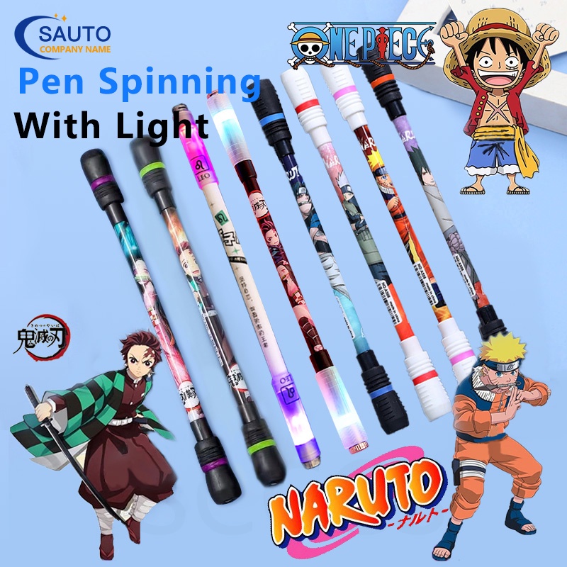 Pen Spinning LED Original Anime Spinning Pen Light Balance Pen Oily Pen Fingers Flexible