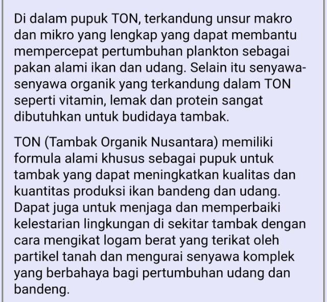 TON Tambak Organik Nusantara