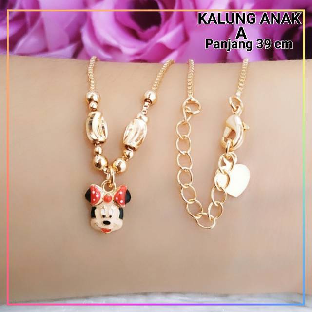 Kalung xuping kalung anak karakter lapis emas gold H132