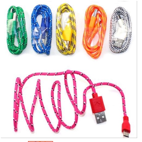 Kabel Data tali sepatu 1m gepeng / Kabel Data Tali Sepatu 3 M Gepeng MICRO USB