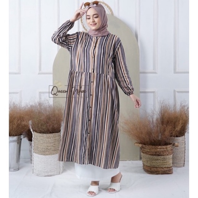 MIDI DRESS WANITA RAYON BUSUI PIPER VELA LIONA SALY GARIN LURIS