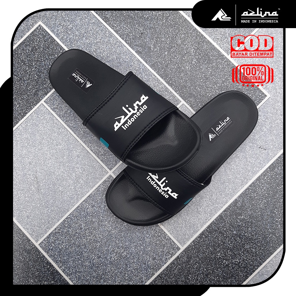 Terbaru Sandal Pria Slide on bahan EVA berkualitas original Azlina Inculde Box bisa COD