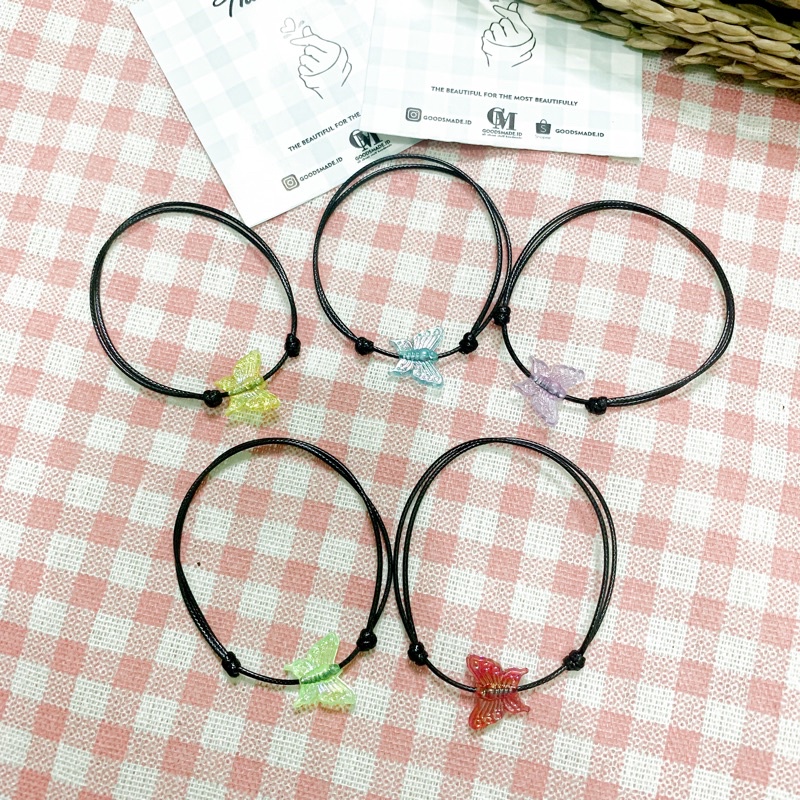 GELANG KUPU KUPU BENING ( Warna random )