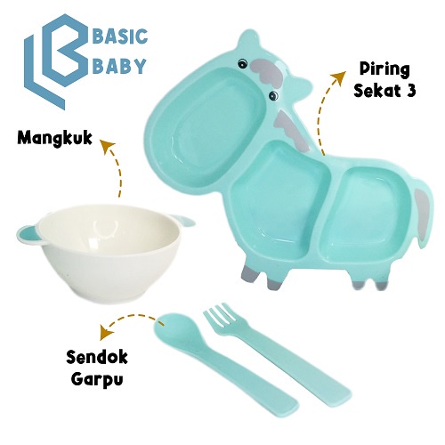 Basic Baby Complete Food Feeding Set - Peralatan Makan Lengkap