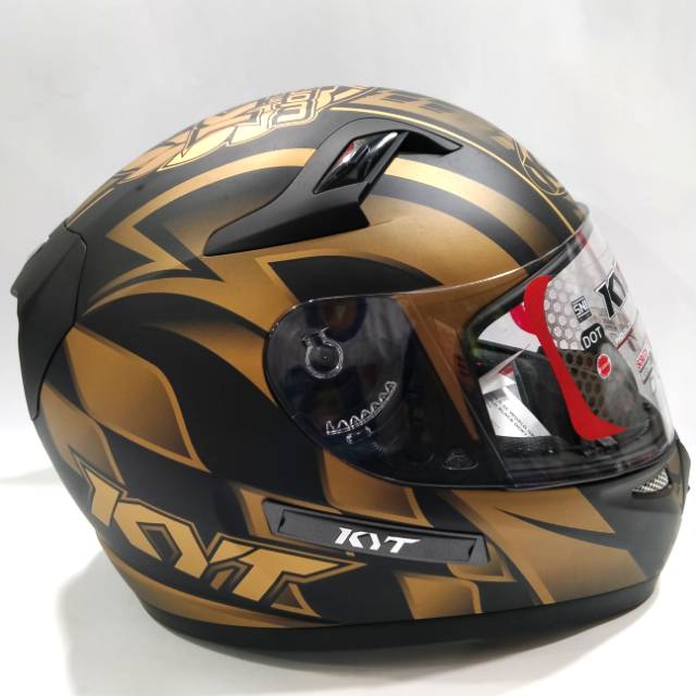 KYT K2R MOTIF BLACK GOLD DOFF DOBEL VISOR