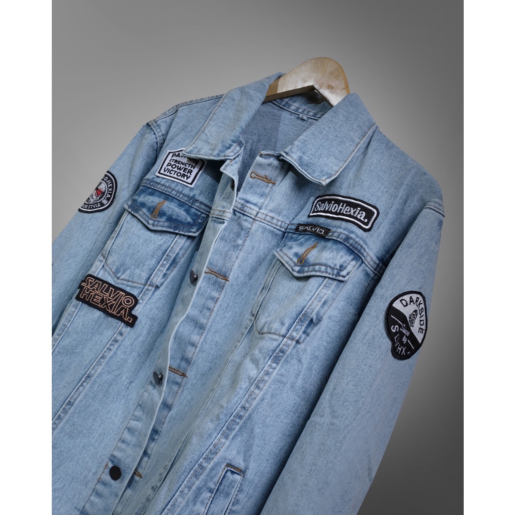 JACKET JEANS SLVHX PRIA DEWASA UKURAN M L XL