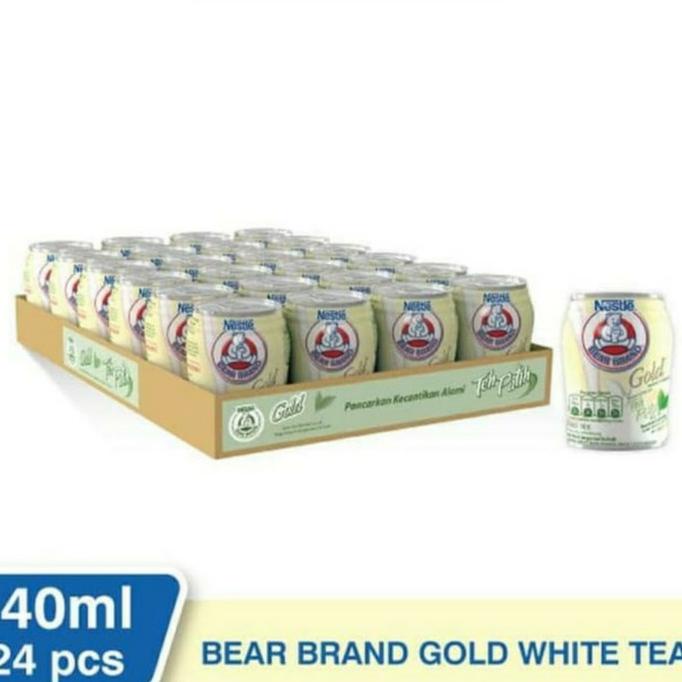 

[COD] Nestle Bear Brand Susu Beruang Gold Teh Putih 140 Ml x 24 Pcs (1 Dus) [COD]