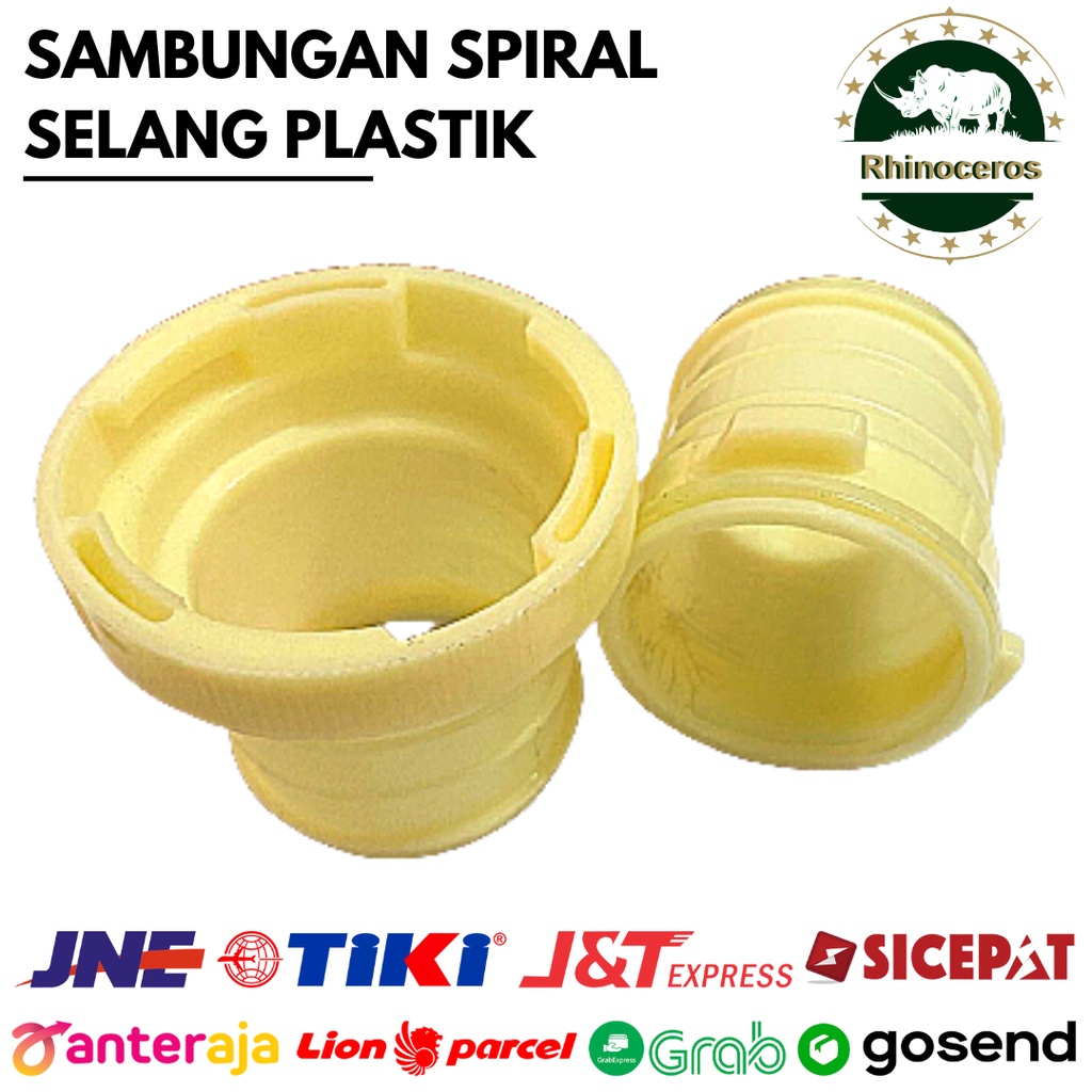 Sambungan Spiral Plastik Selang Irigasi Sambungan Drip 2- 4Inch