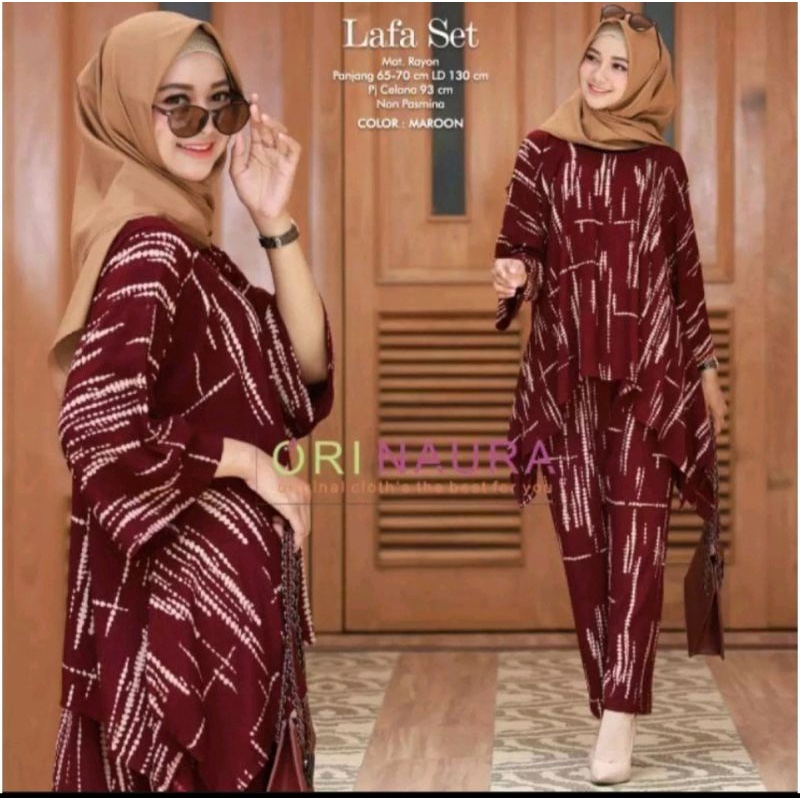 SETELAN RAYON JUMBO/ ONE SET TIE DYE MOTIF GALARAN