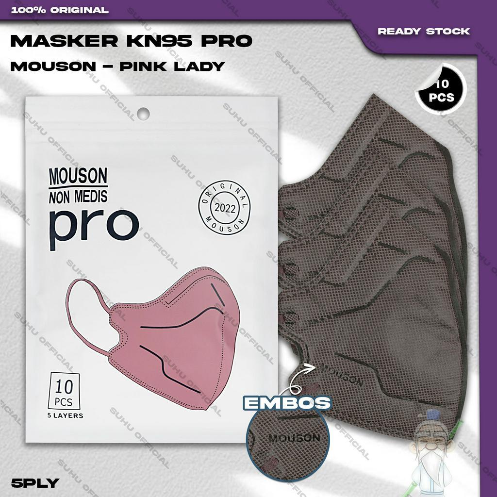 Masker KN95 PRO MOUSON 5Ply Isi 10Pcs Pinklady Hybrid KN 95 5 Ply Earloop Surgical Mask Kemenkes