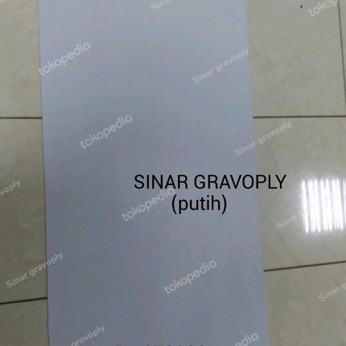 

gravoply putih teks hitam bahan gravir nametag d60x120 cm tebal 1.5ml