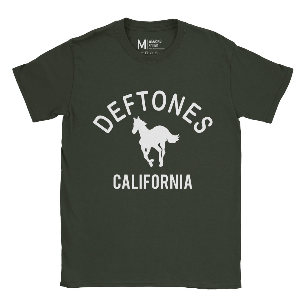 Baju Kaos Band Deftones California Forest Green