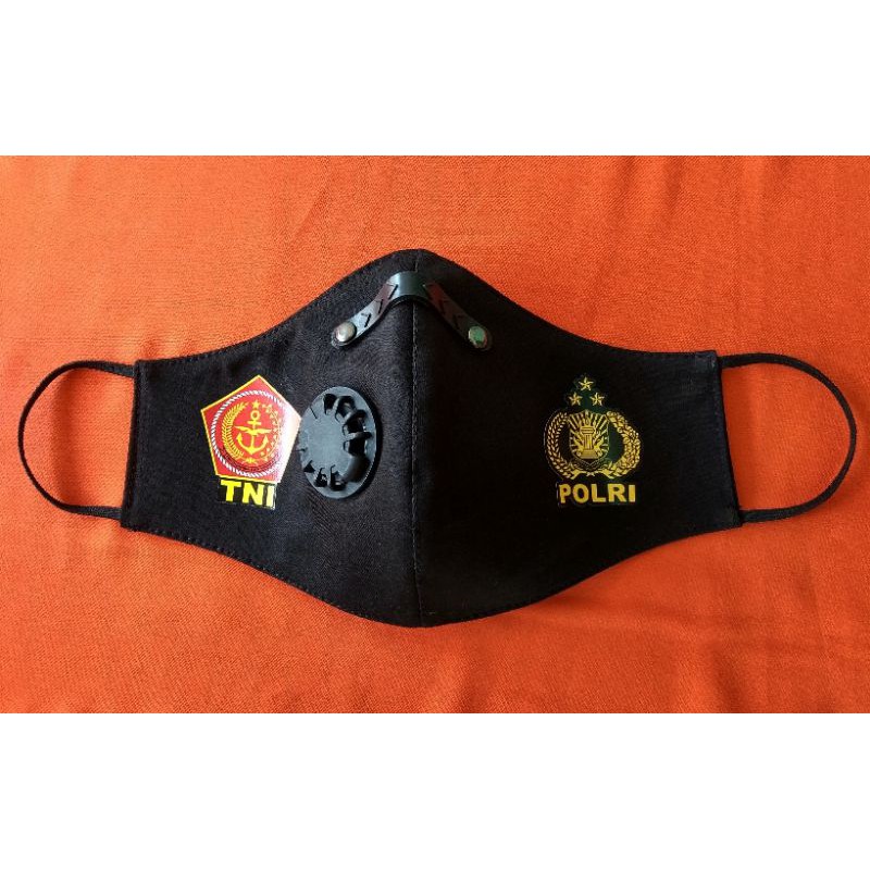 Masker 3 Lapis Type N95 Ventilator (TNI POLRI) (Jepit hidung premium)