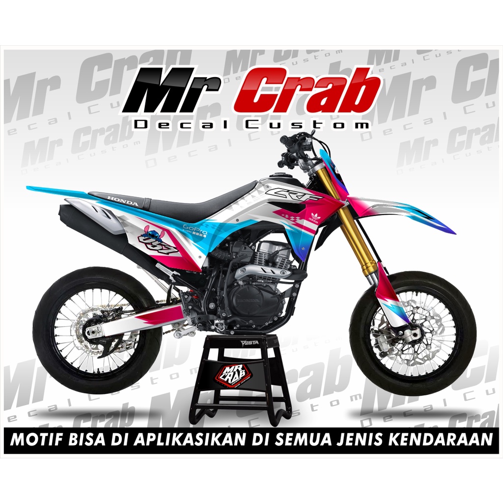 decal stiker crf 150 l full body  PUTIH - Supermoto