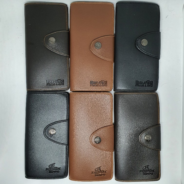 Dompet Pria Remaja dan Dewasa Model Lipat Dua Panjang Kancing Terbaru Kekinian