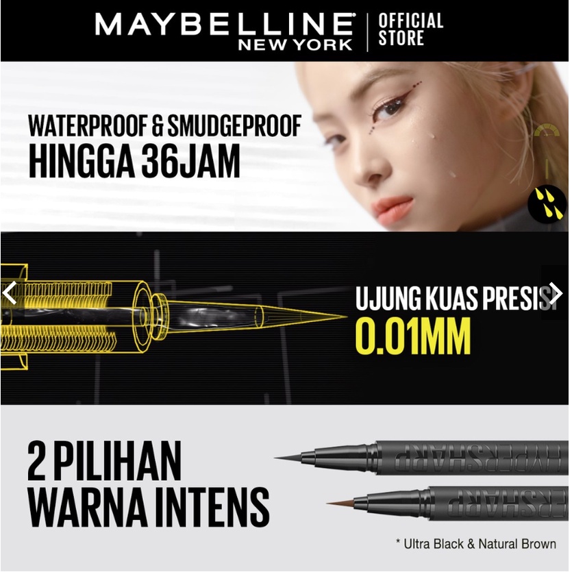 Maybelline Hypersharp Liner / Extreme Liquid Pen Eyeliner Make up - Waterproof