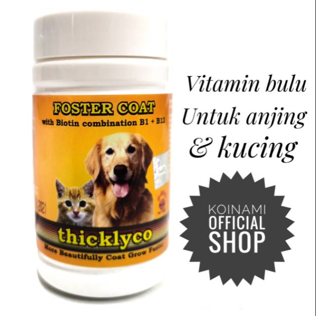 FOSTER COAT THICKLYCO / raid all / obat vitamin / penumbuh bulu hewan pet / anjing kucing / cat dog