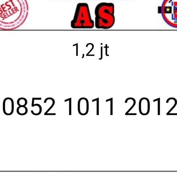 Kartu Perdana As Seri Tahun 2012 - 0852 1011 2012 LRI 500