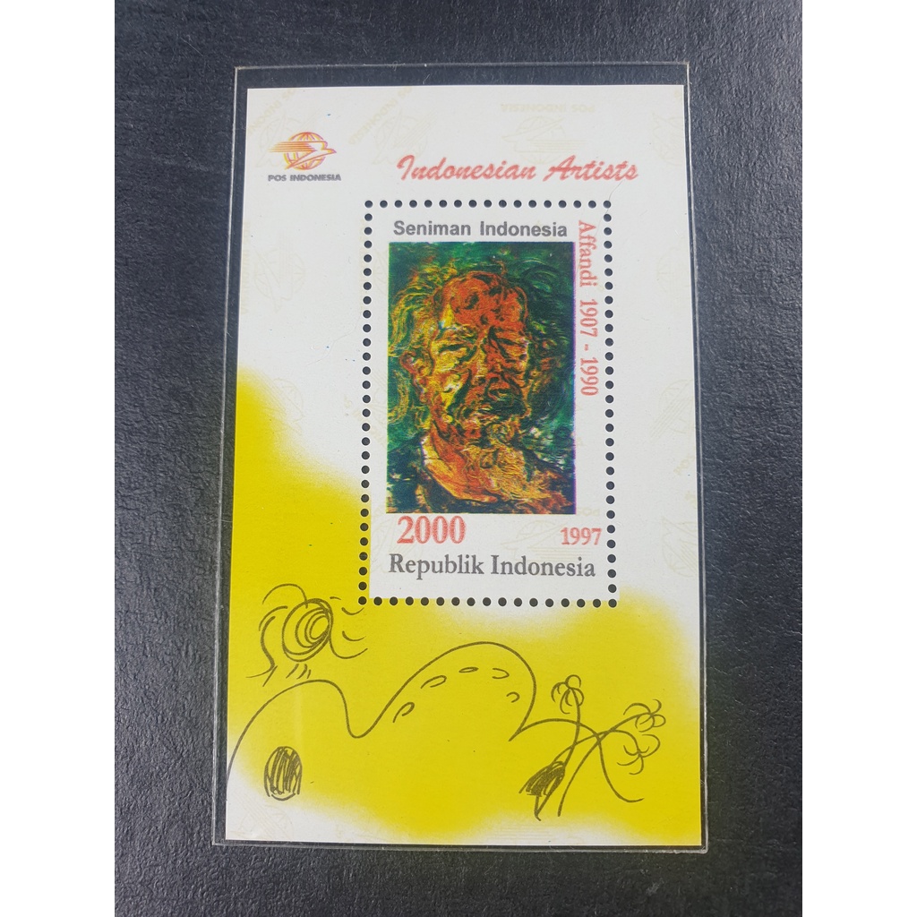 

Perangko Souvenir Sheet Seniman Indonesia 1997