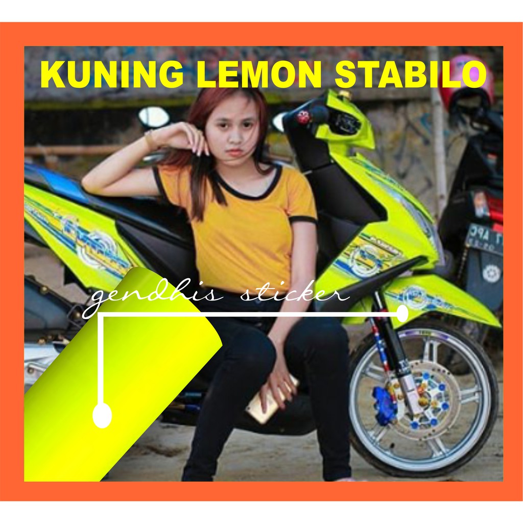 Skotlet Motor Kuning Lemon Stabilo / Skotlet beat kuning lemon