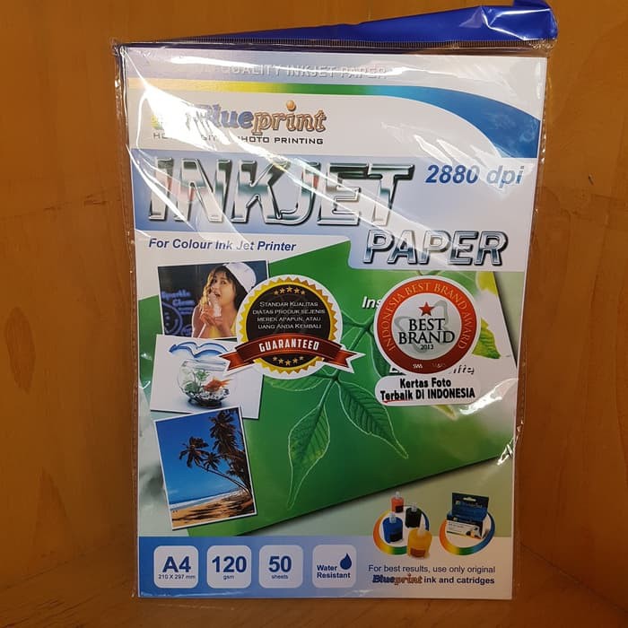 

Blueprint Inkjet Paper - A4, 50 Sheet, 120 Gsm