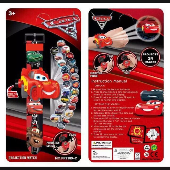 Jam Tangan Anak Proyektor Jam Tangan Cars Jam Fashion Anak