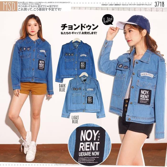 Sangat Laku Jaket Outer Wanita Lucu Bahan Jeans Levis Bordiran Supreme