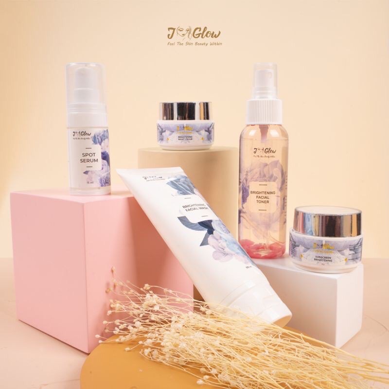 BEST SELLER Jglow skincare paket super whitening skin Cream Glowing ( SP TANPA SABUN )