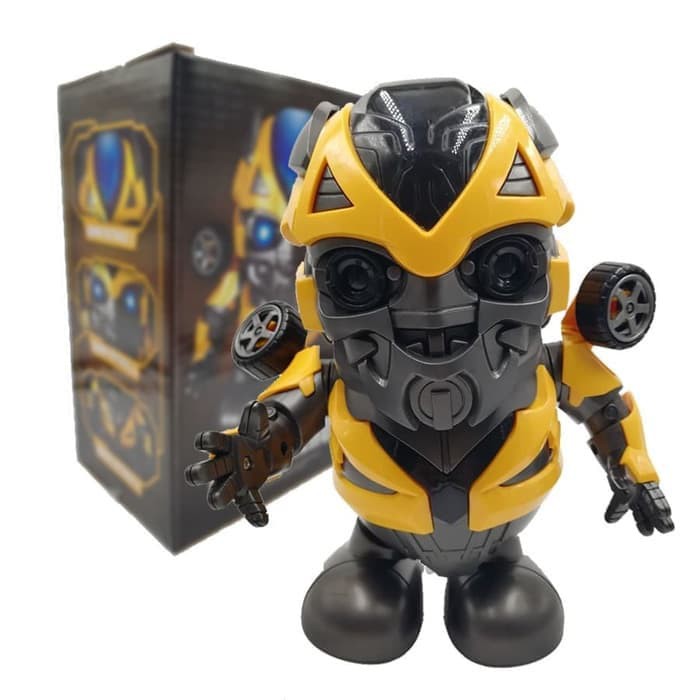 Terbaru MAINAN ANAK ROBOT TRANSFORMER BUMBLEBEE DANCE DANCING SMART SUPERHERO