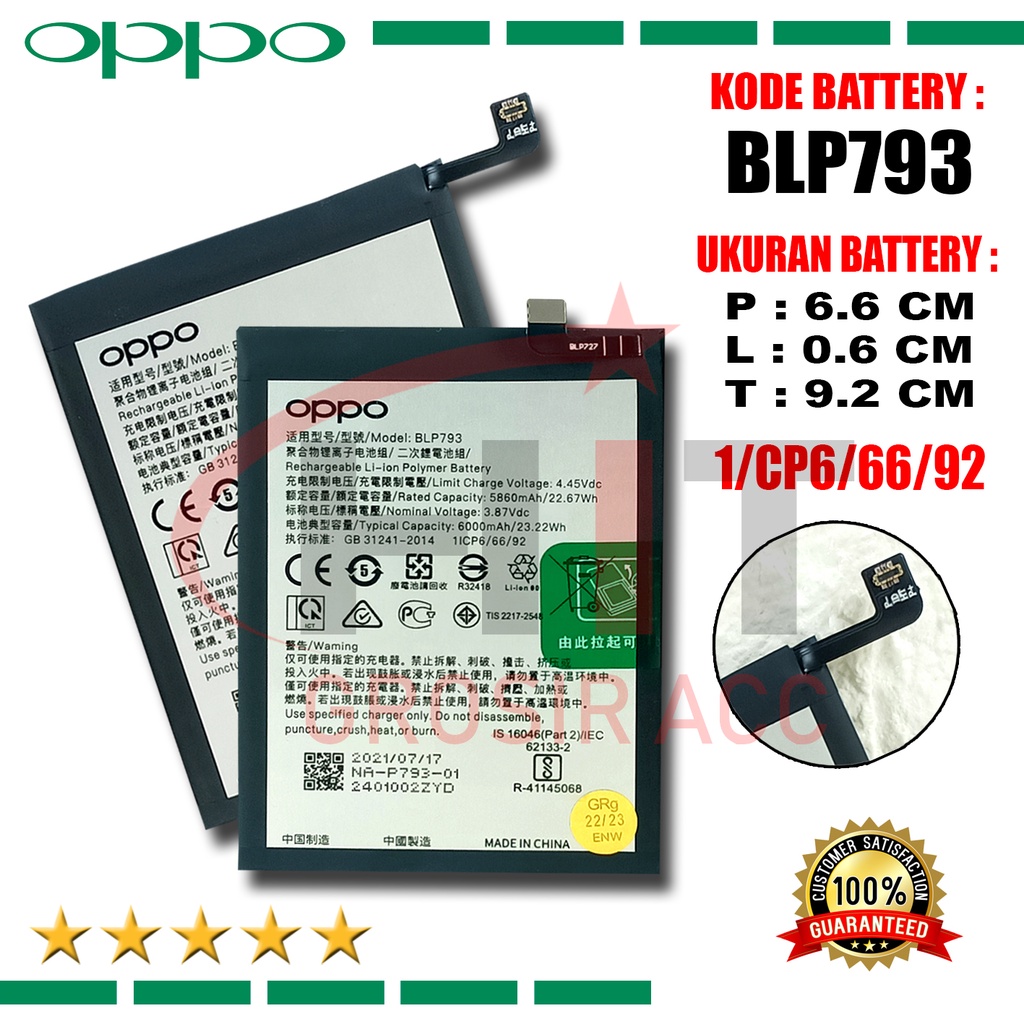 Baterai Original OPPO C11 C12 C15 BLP793 BLP-793