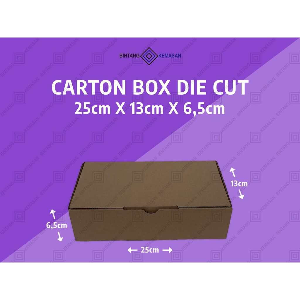 

Kardus Karton Packing Diecut Single Wall 25x13x6,5cm Dus Packing