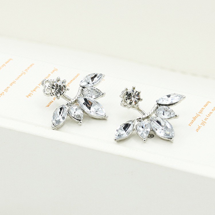 ✿AYN✿ Anting Berlian Paduan Aster FA95 Dengan Anting Daun Berlian /Anting Versi Korea Daun Berlian Wanita