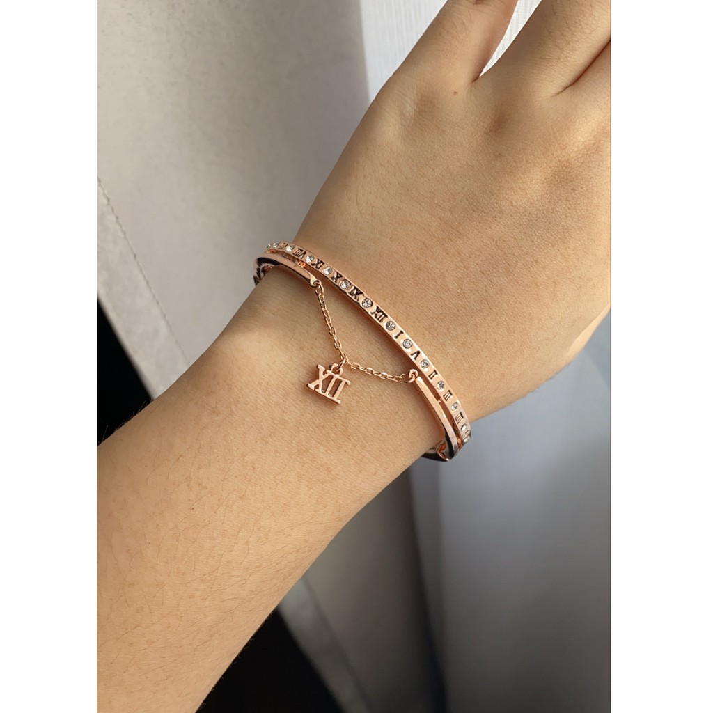 Gelang Wanita Korea Trend Masa Kini Hadiah Import Bangkok GC002 Romawi Gold Plated