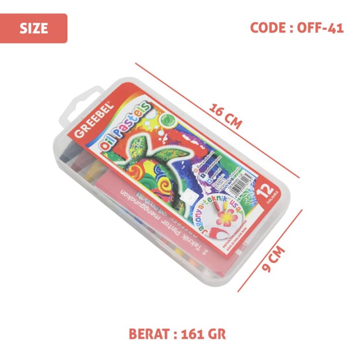 Crayon GREEBEL isi 12 Warna Krayon utk mewarnai lomba alat kesen