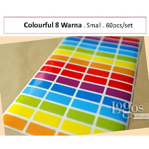 

8 Warna mix colour Sticker SMALL Label waterproof. scotlet spotl